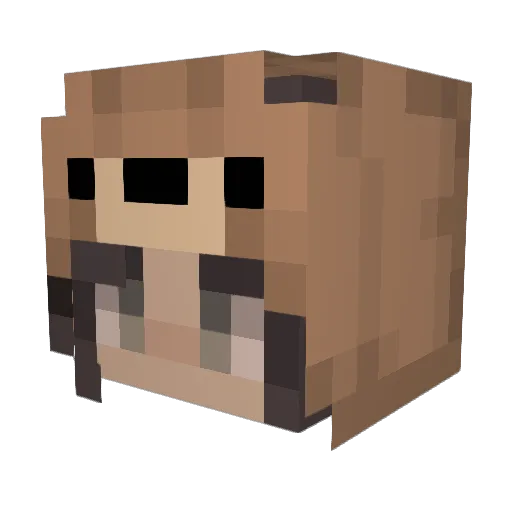Mintiichip Minecraft avatar head, 3D render