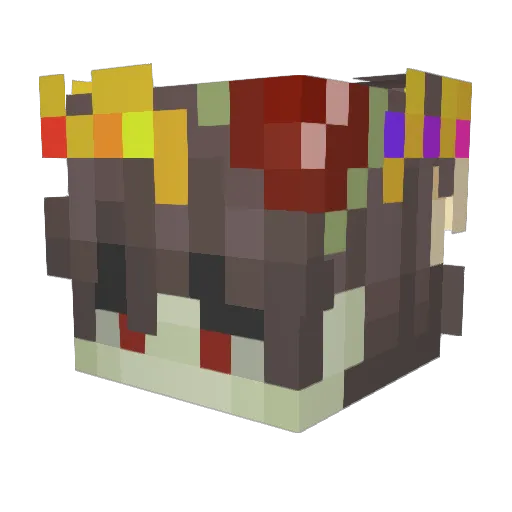 MintikoFox Minecraft avatar head, 3D render