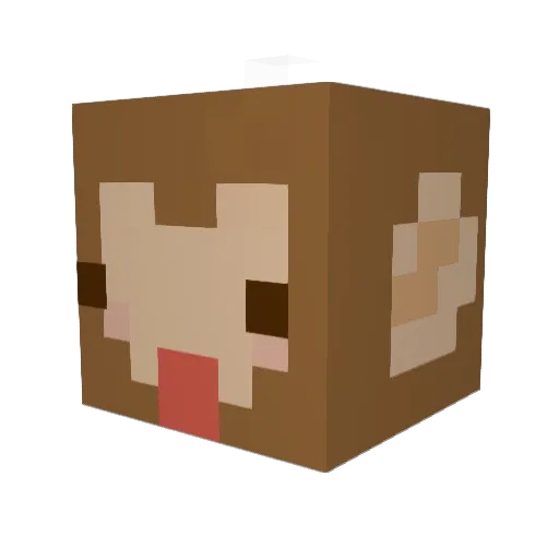 Mintiy Minecraft avatar head, 3D render