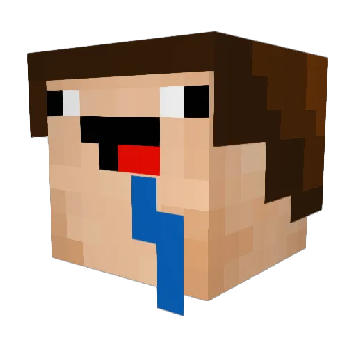 Mintkream Minecraft avatar head, 3D render