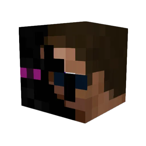 Mintlarva Minecraft avatar head, 3D render