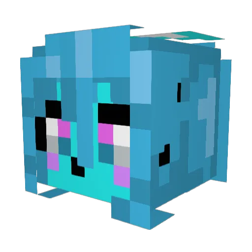 MintoMama Minecraft avatar head, 3D render