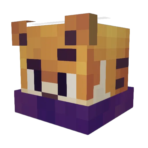 Mintoshj Minecraft avatar head, 3D render