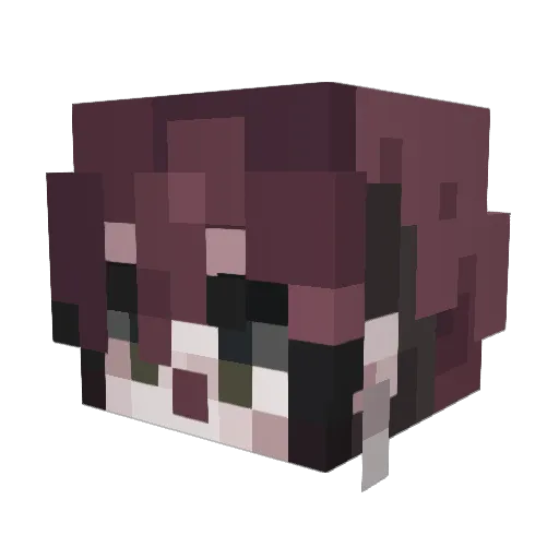 Mintstee Minecraft avatar head, 3D render