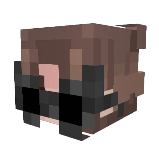 Minttels Minecraft avatar head, 3D render