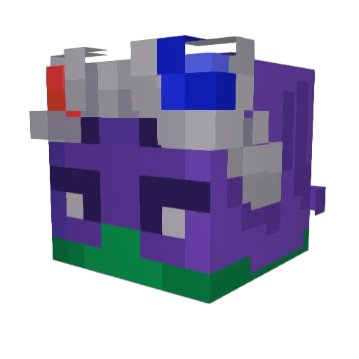 Mintti Minecraft avatar head, 3D render