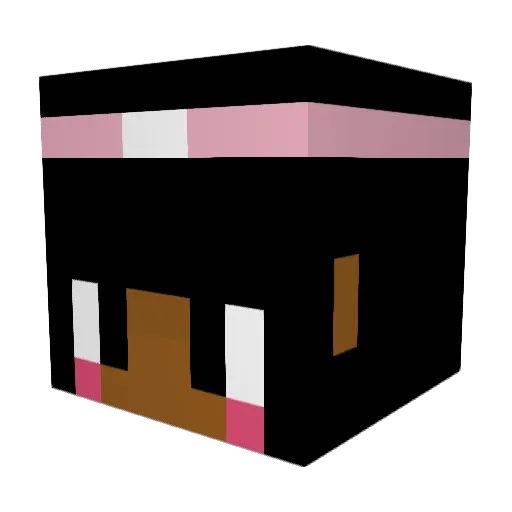 Mintty77 Minecraft avatar head, 3D render