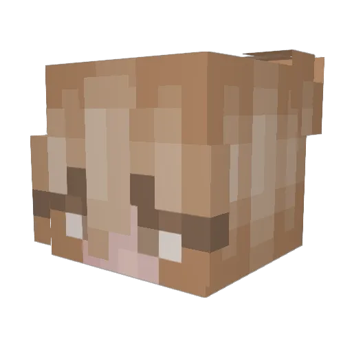 Mintuks Minecraft avatar head, 3D render
