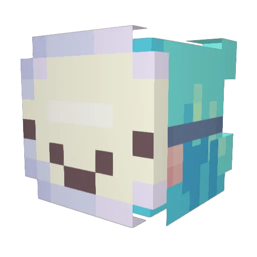 MintyAsPepper Minecraft avatar head, 3D render