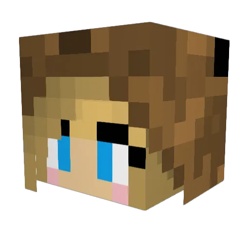 MintyBear741 Minecraft avatar head, 3D render