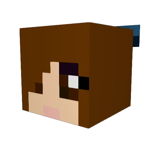 MintyColor Minecraft avatar head, 3D render
