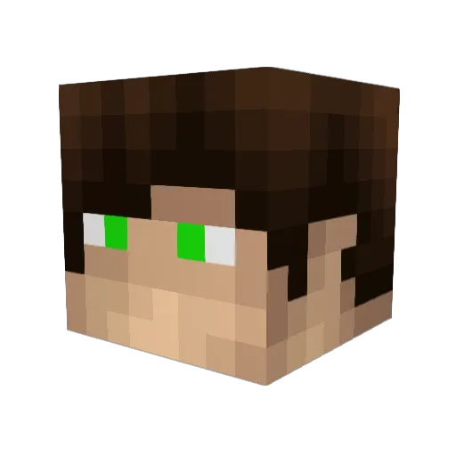 MintyFlinty Minecraft avatar head, 3D render