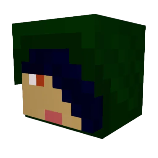 MintyJacket Minecraft avatar head, 3D render