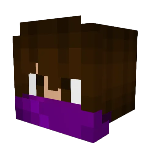 MintyJak Minecraft avatar head, 3D render