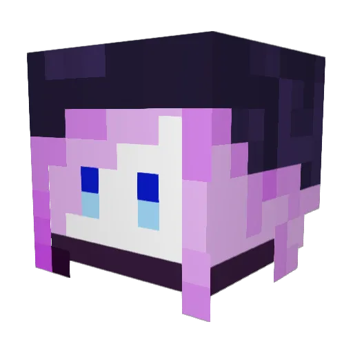 MintyLine Minecraft avatar head, 3D render