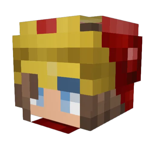 MintyMM Minecraft avatar head, 3D render