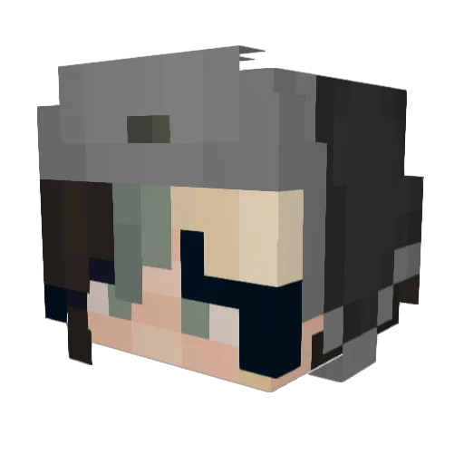 MintyMei Minecraft avatar head, 3D render