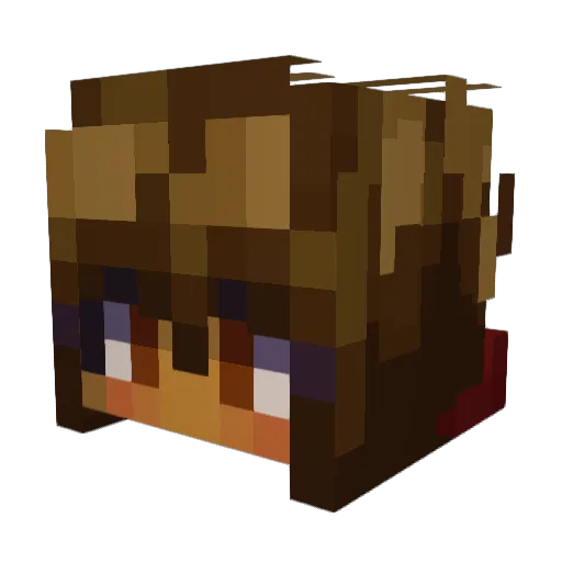 MintyMio Minecraft avatar head, 3D render
