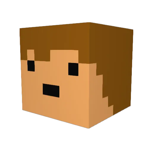 Minty_Bananas Minecraft avatar head, 3D render
