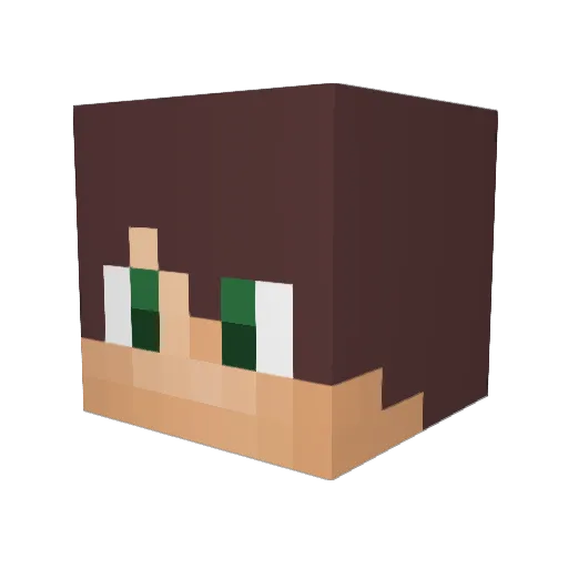 Minty_macaroon Minecraft avatar head, 3D render