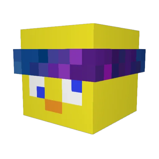 Mintylion Minecraft avatar head, 3D render