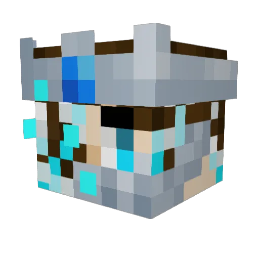 Mintyou136 Minecraft avatar head, 3D render