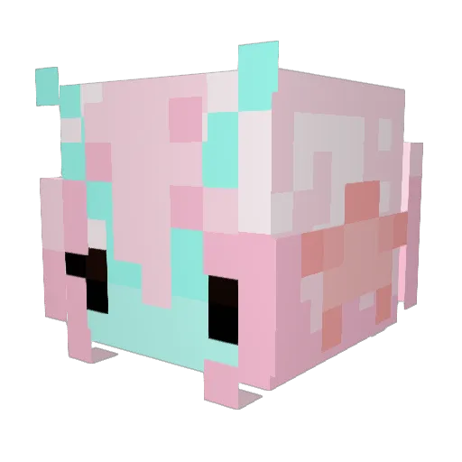 Mintythara Minecraft avatar head, 3D render