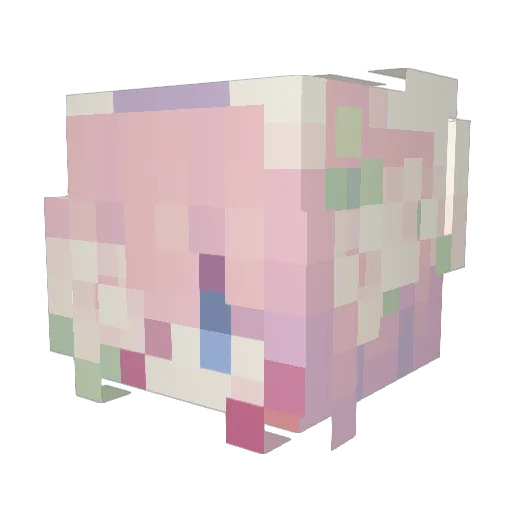MinuMiisu Minecraft avatar head, 3D render