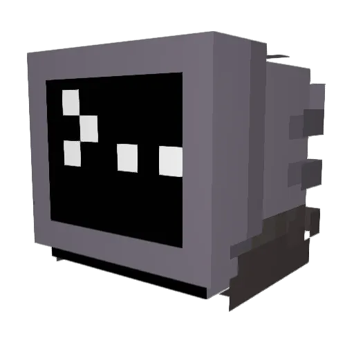 Minuax Minecraft avatar head, 3D render