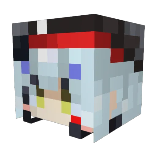 MinuitSax Minecraft avatar head, 3D render