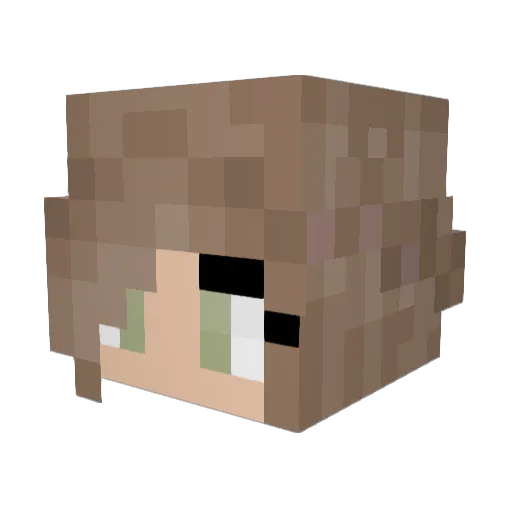 Minuntzeon Minecraft avatar head, 3D render