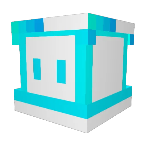 Minuone Minecraft avatar head, 3D render
