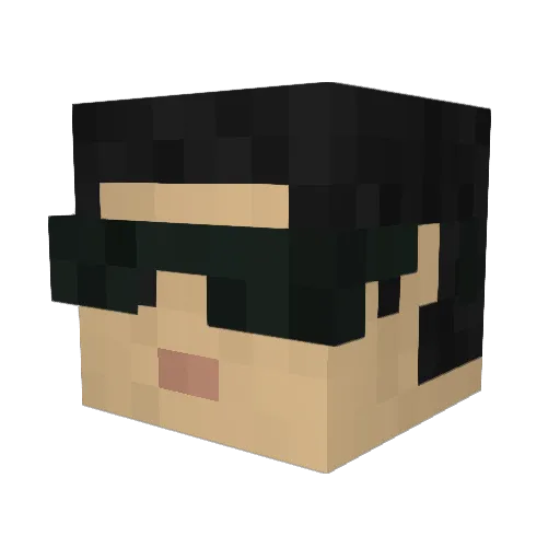 Minupren Minecraft avatar head, 3D render