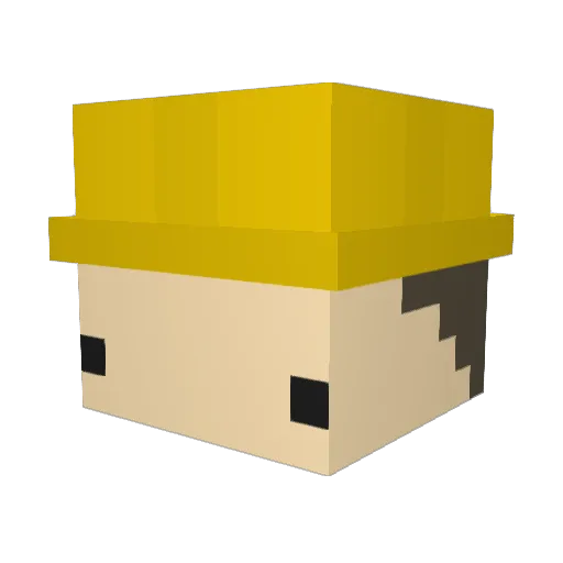 MinusHannes Minecraft avatar head, 3D render