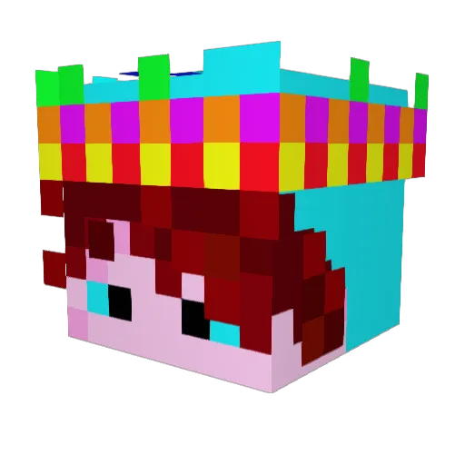 MinusLinus4 Minecraft avatar head, 3D render
