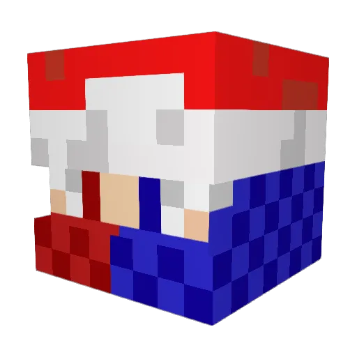 Minus_cz Minecraft avatar head, 3D render