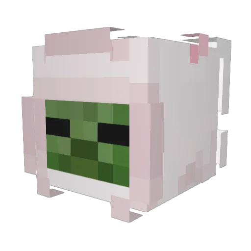 MinuteFacile Minecraft avatar head, 3D render
