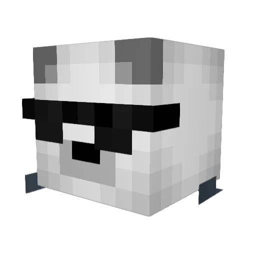 Minuthu Minecraft avatar head, 3D render