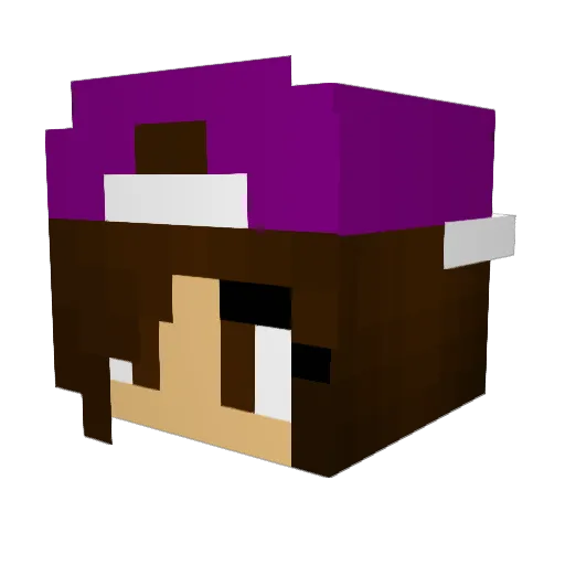 Minuznana Minecraft avatar head, 3D render