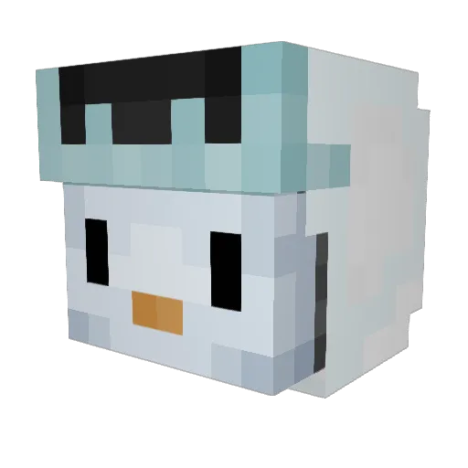 Minvydaass Minecraft avatar head, 3D render