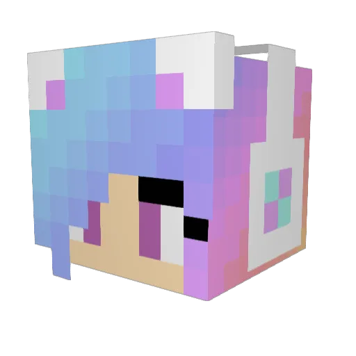 Minx164 Minecraft avatar head, 3D render