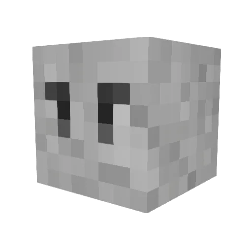 Minxrod Minecraft avatar head, 3D render
