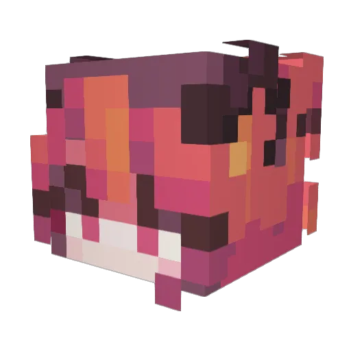 Minxtal Minecraft avatar head, 3D render