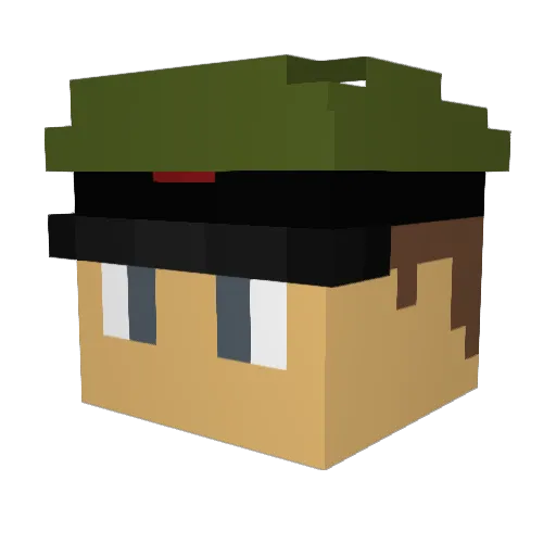 MinyaReznov6 Minecraft avatar head, 3D render