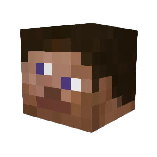 Minyme10 Minecraft avatar head, 3D render
