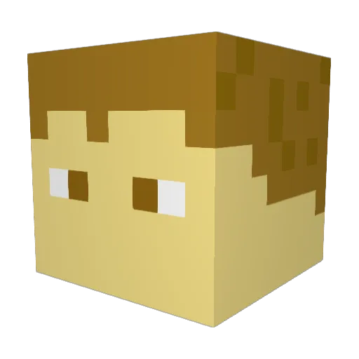Minzbrownie Minecraft avatar head, 3D render