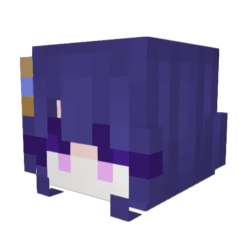 Minzcracker Minecraft avatar head, 3D render