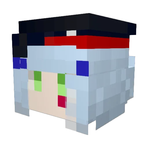 MioLoveU Minecraft avatar head, 3D render