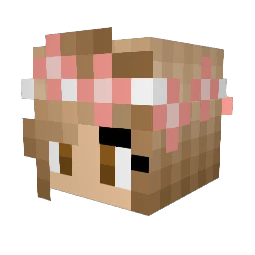 MioSempai Minecraft avatar head, 3D render