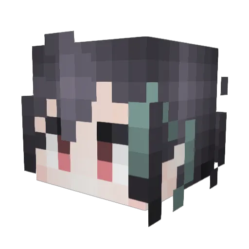 Mio_Kuon Minecraft avatar head, 3D render